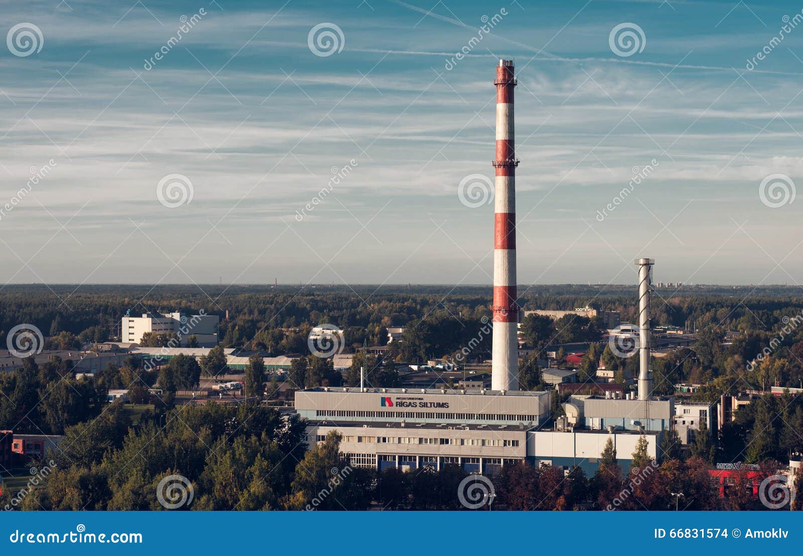 Power plant in Riga editorial stock image. Image of city 66831574