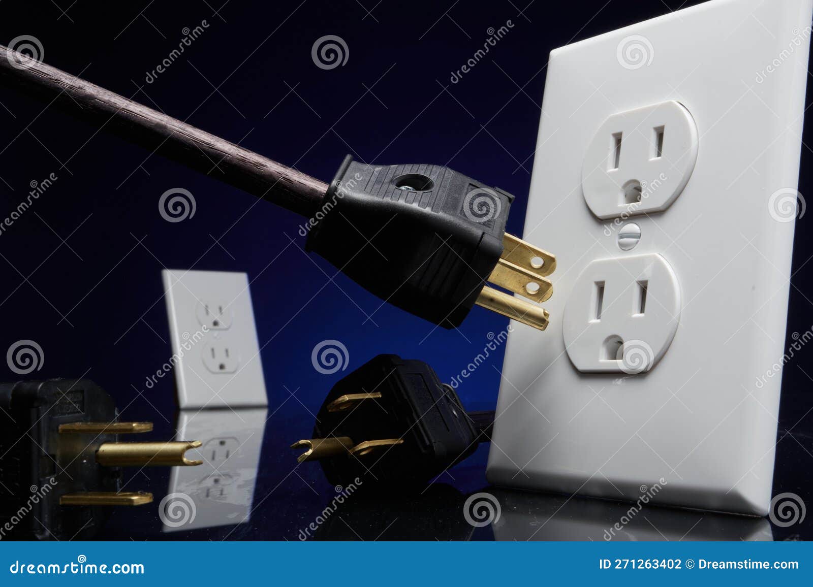 Electrical Outlet and Three Prong Plug Stock Photo Image of kilowatt