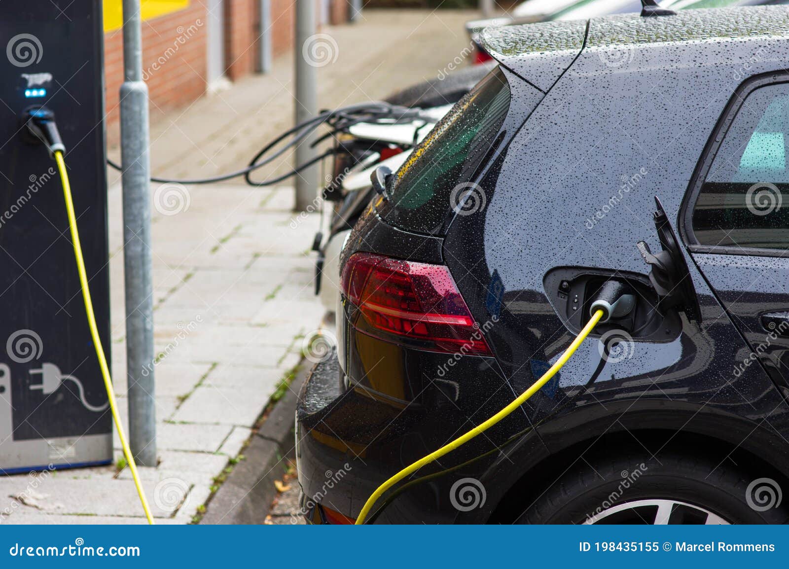 Power Plug of a Electric Car Stock Image Image of black, renewable
