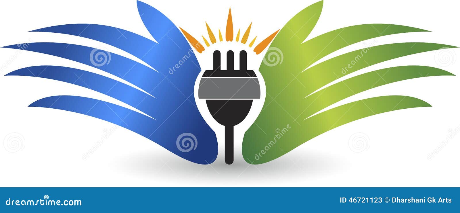 Power plug safe care logo stock vector. Illustration of concept 46721123