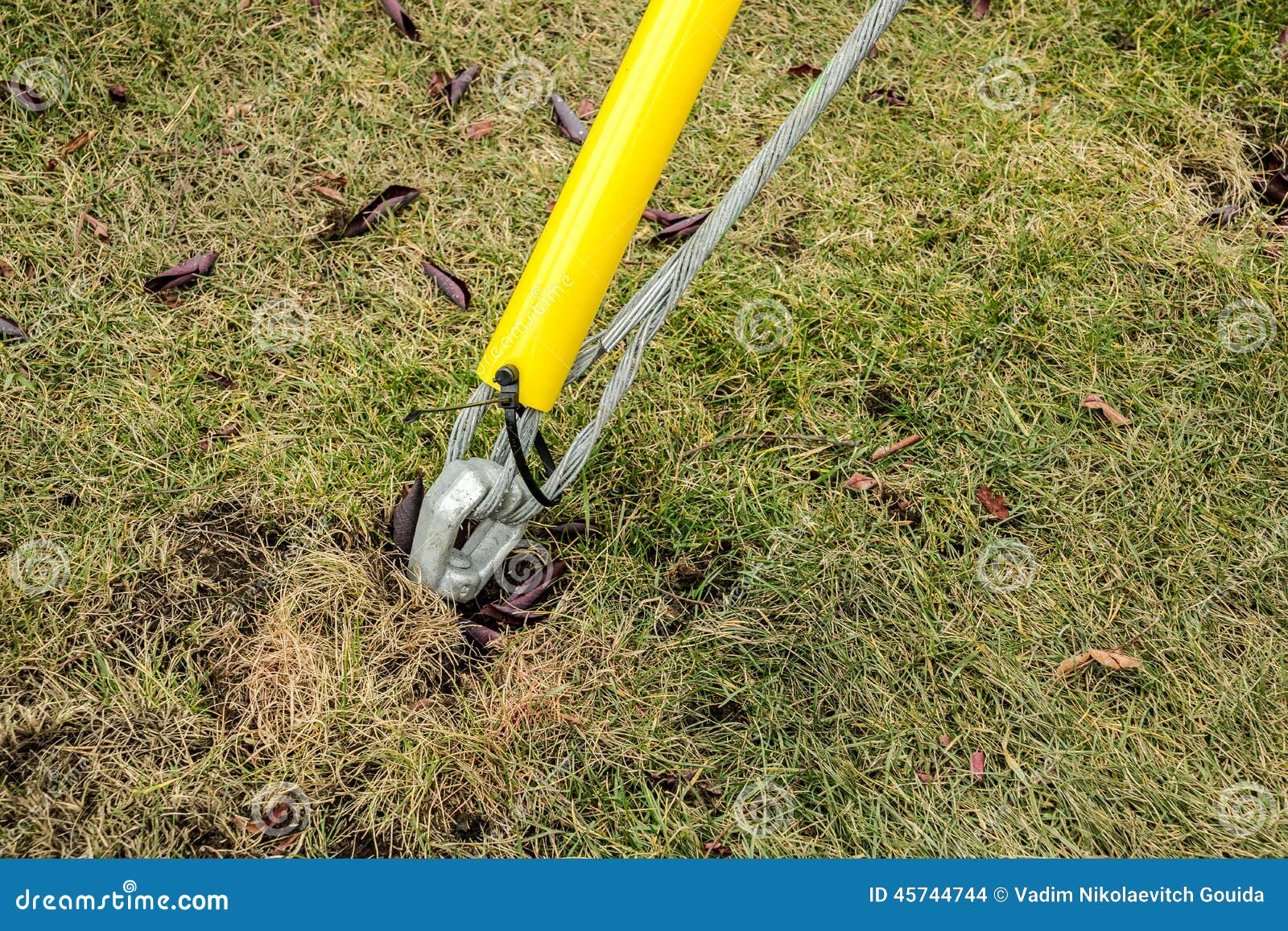 Power Pole Anchor stock photo. Image of warning, stability 45744744