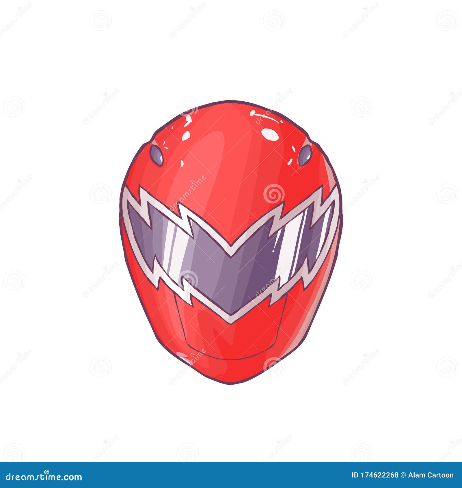 Power Ranger Red Helmet Artwork Stock Vector - Illustration of painted,  helmet: 174622268