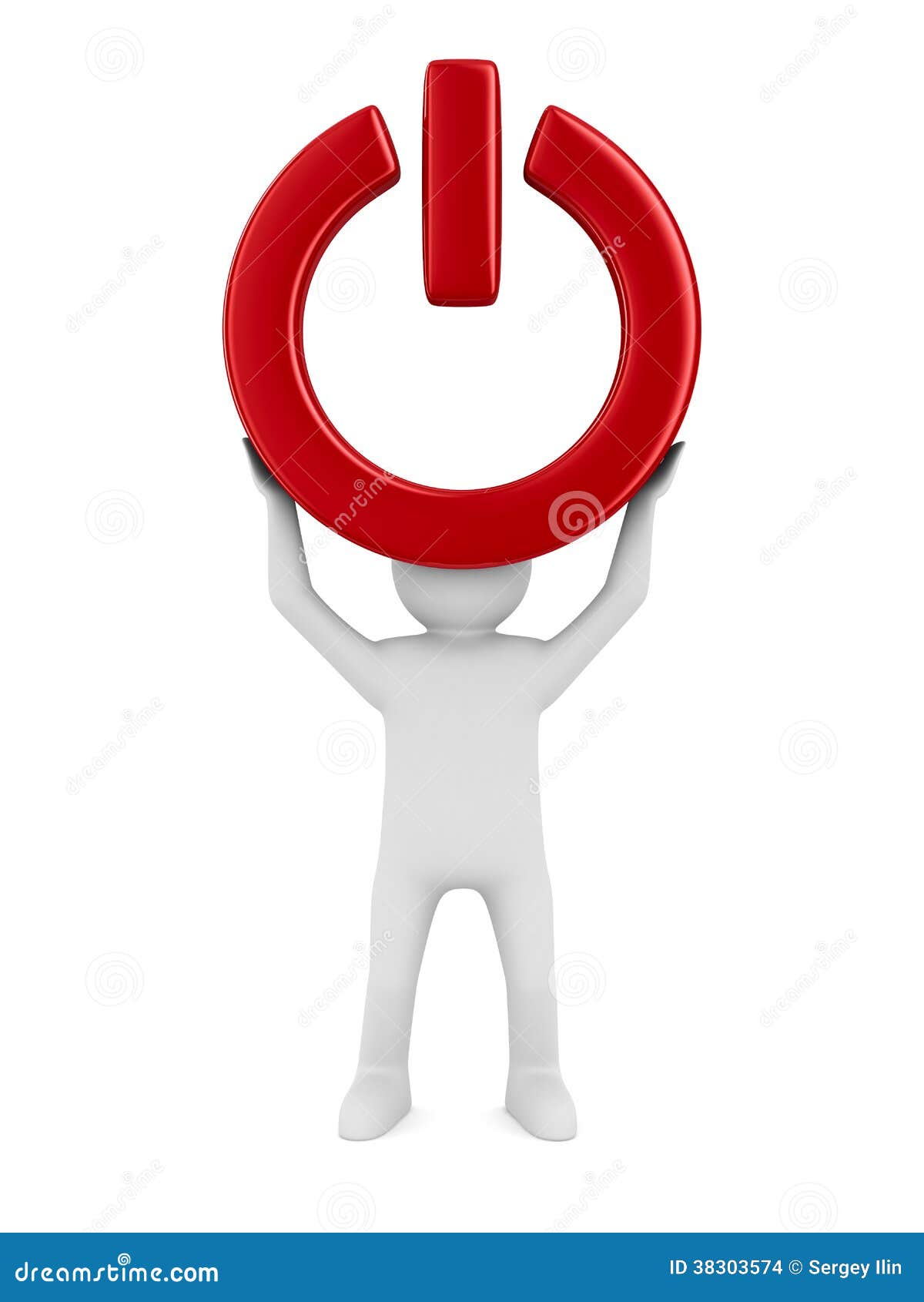 Power Sign on White Background Stock Illustration - Illustration of