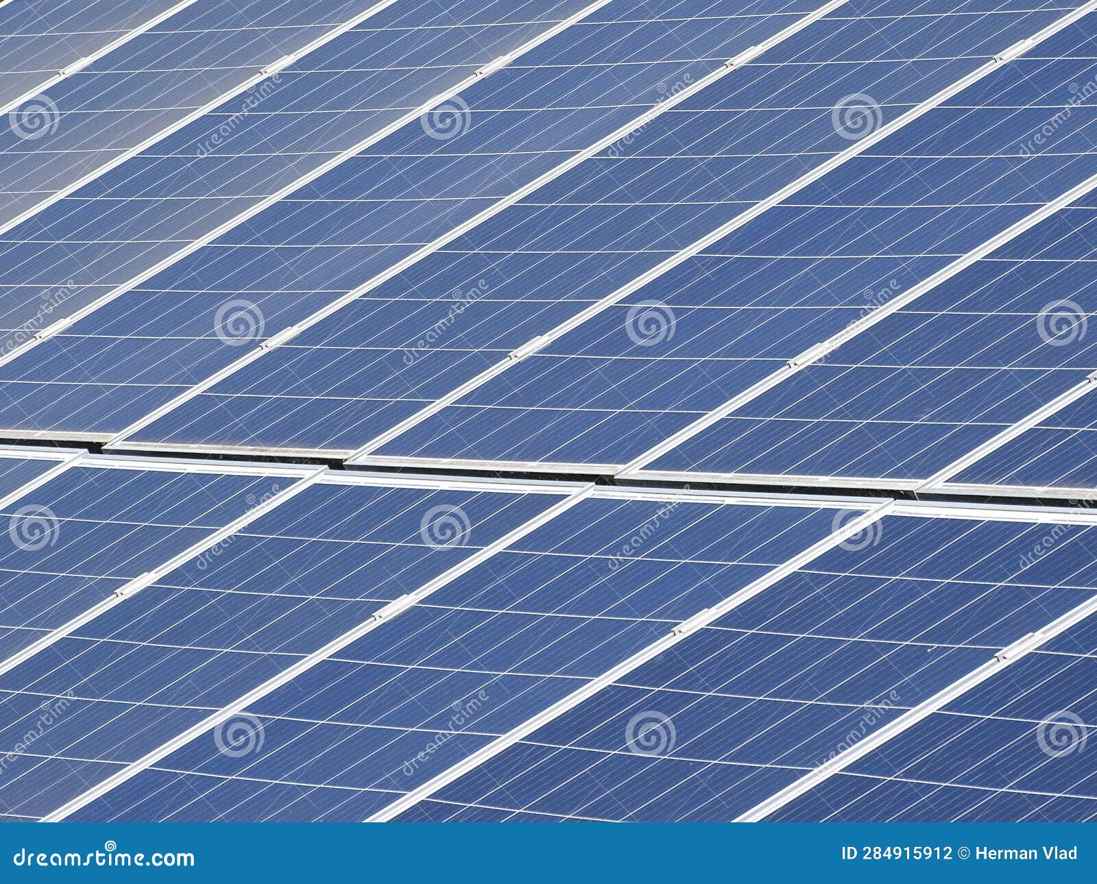 Power Solar Panels. Alternative Clean Green Energy Concept Stock Photo