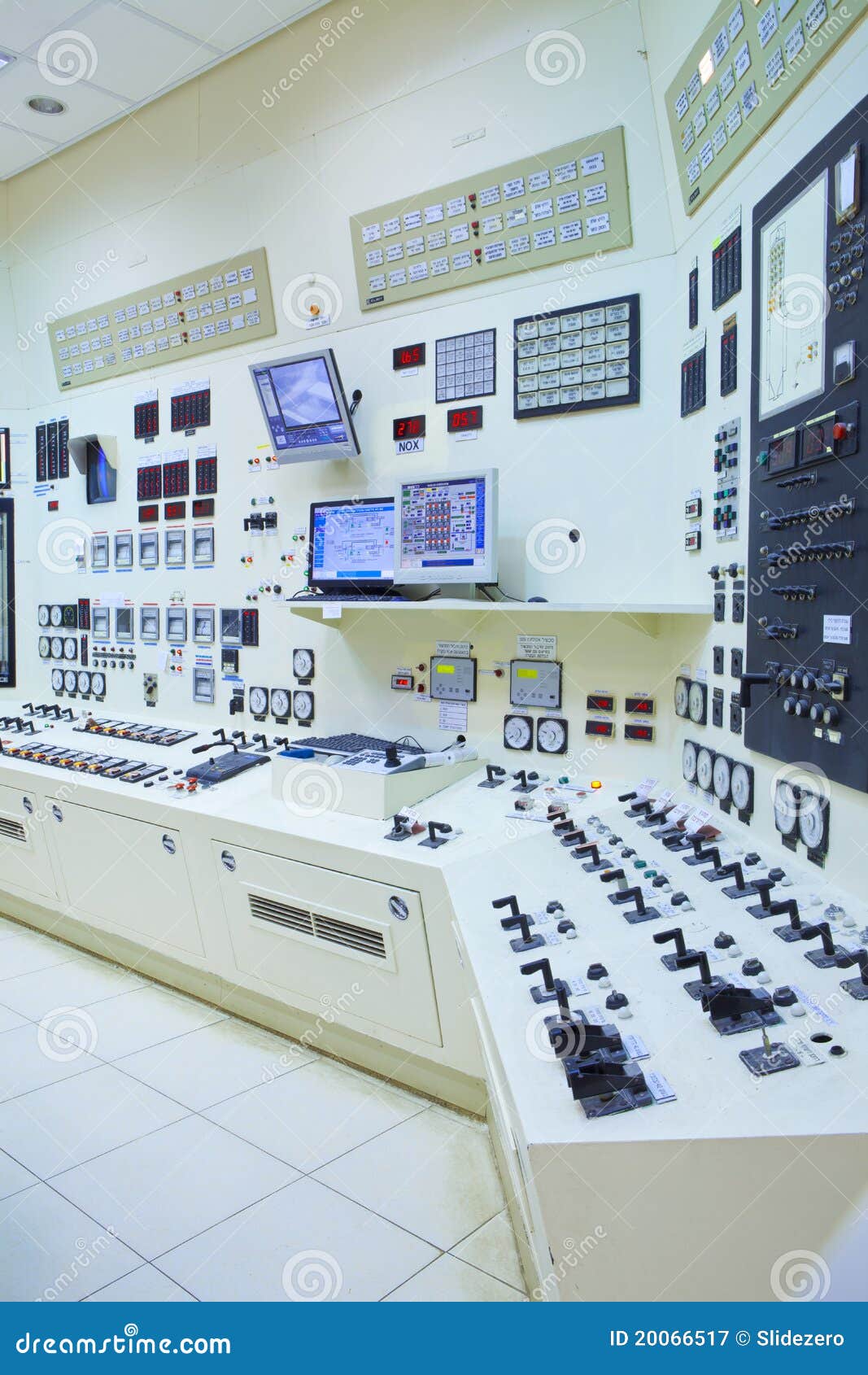 Power Station Control Room stock image. Image of light 20066517