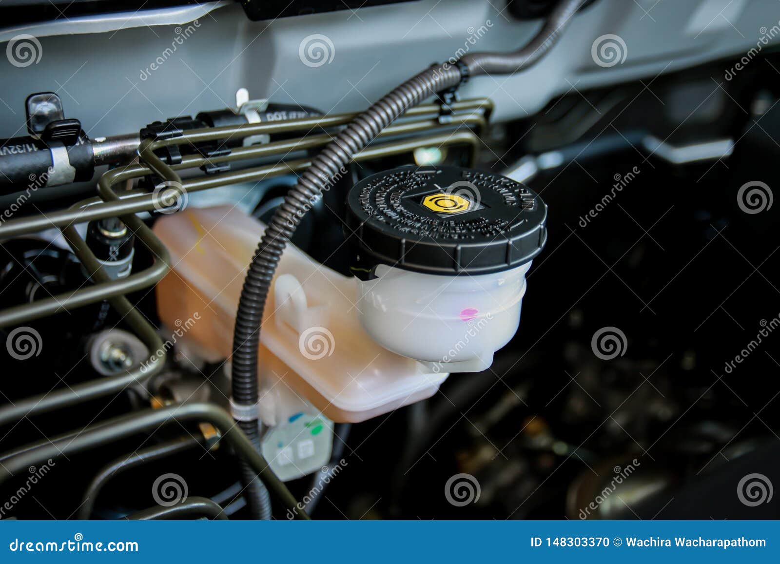 Brake fluid reservoir stock photo. Image of reservoir 148303370