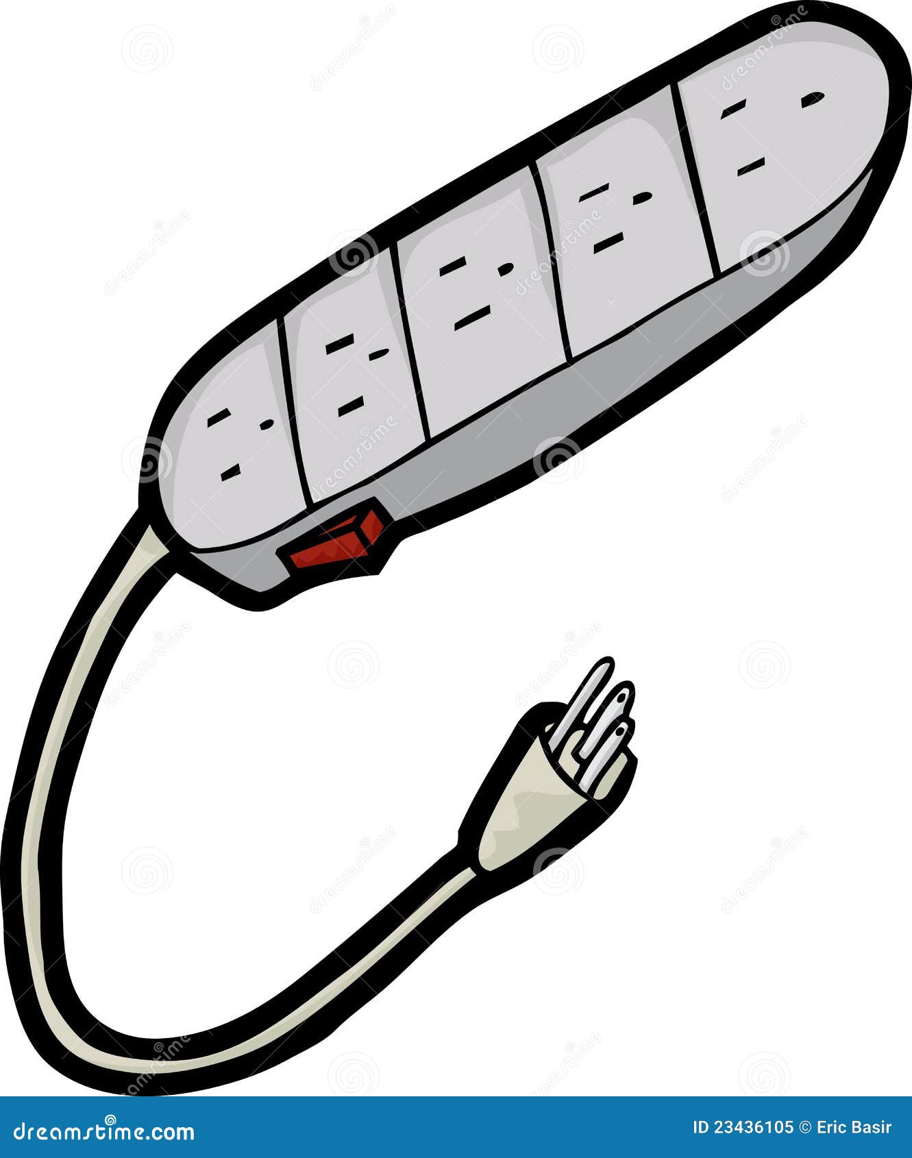 Power Strip stock vector. Illustration of plastic, cartoon 23436105