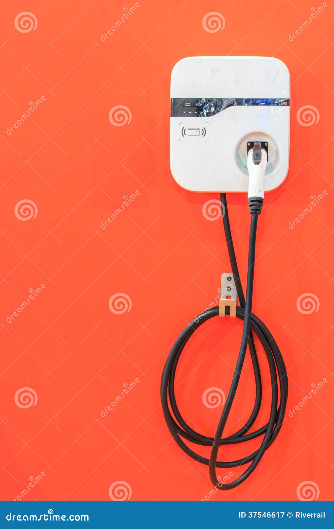 Power Supply for Charging an Electric Car Stock Image Image of green, battery 37546617