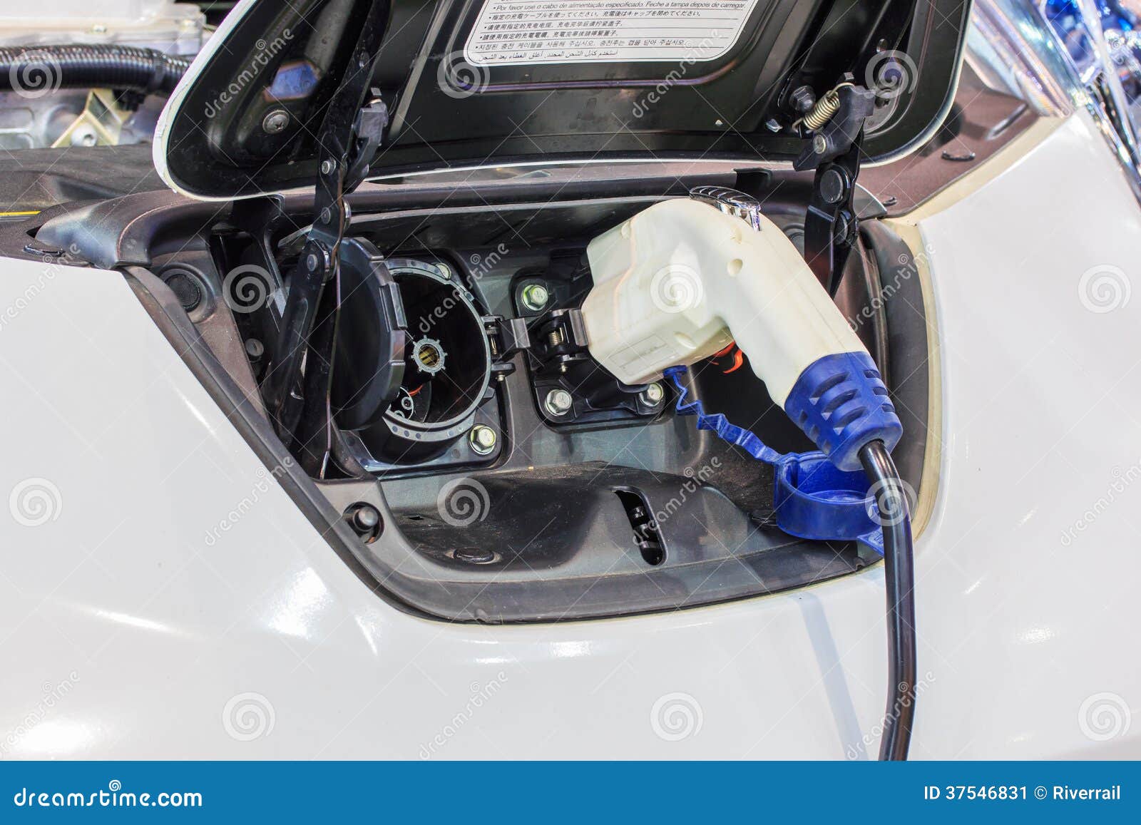 Power Supply for Charging an Electric Car Stock Image Image of