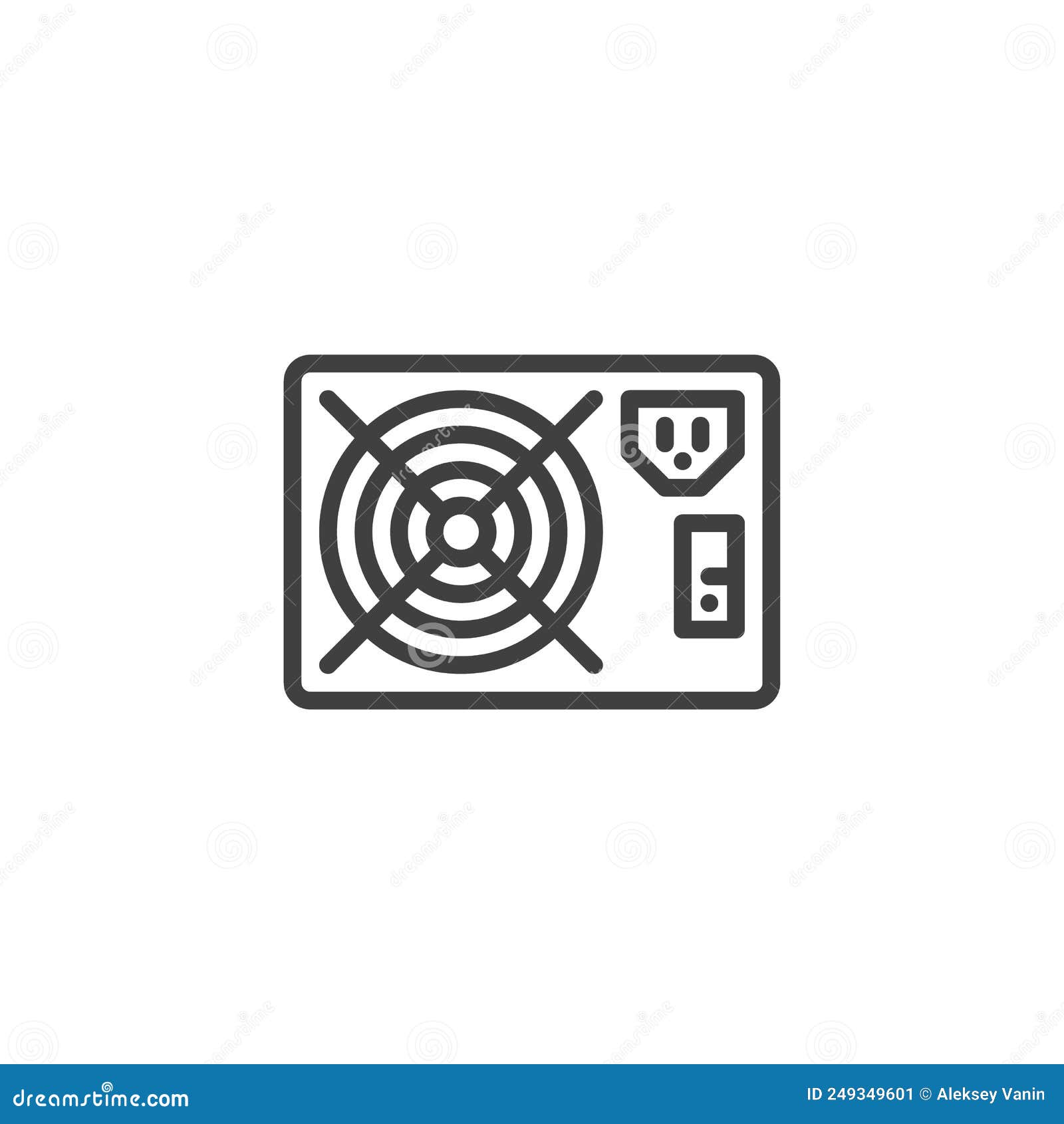 Power supply line icon stock vector. Illustration of logo 249349601