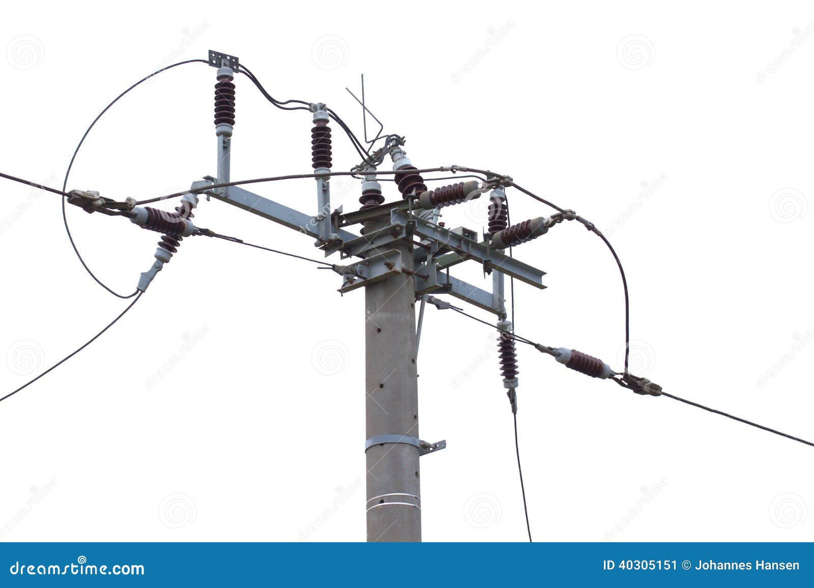 Power Supply Line stock image. Image of power, concrete 40305151