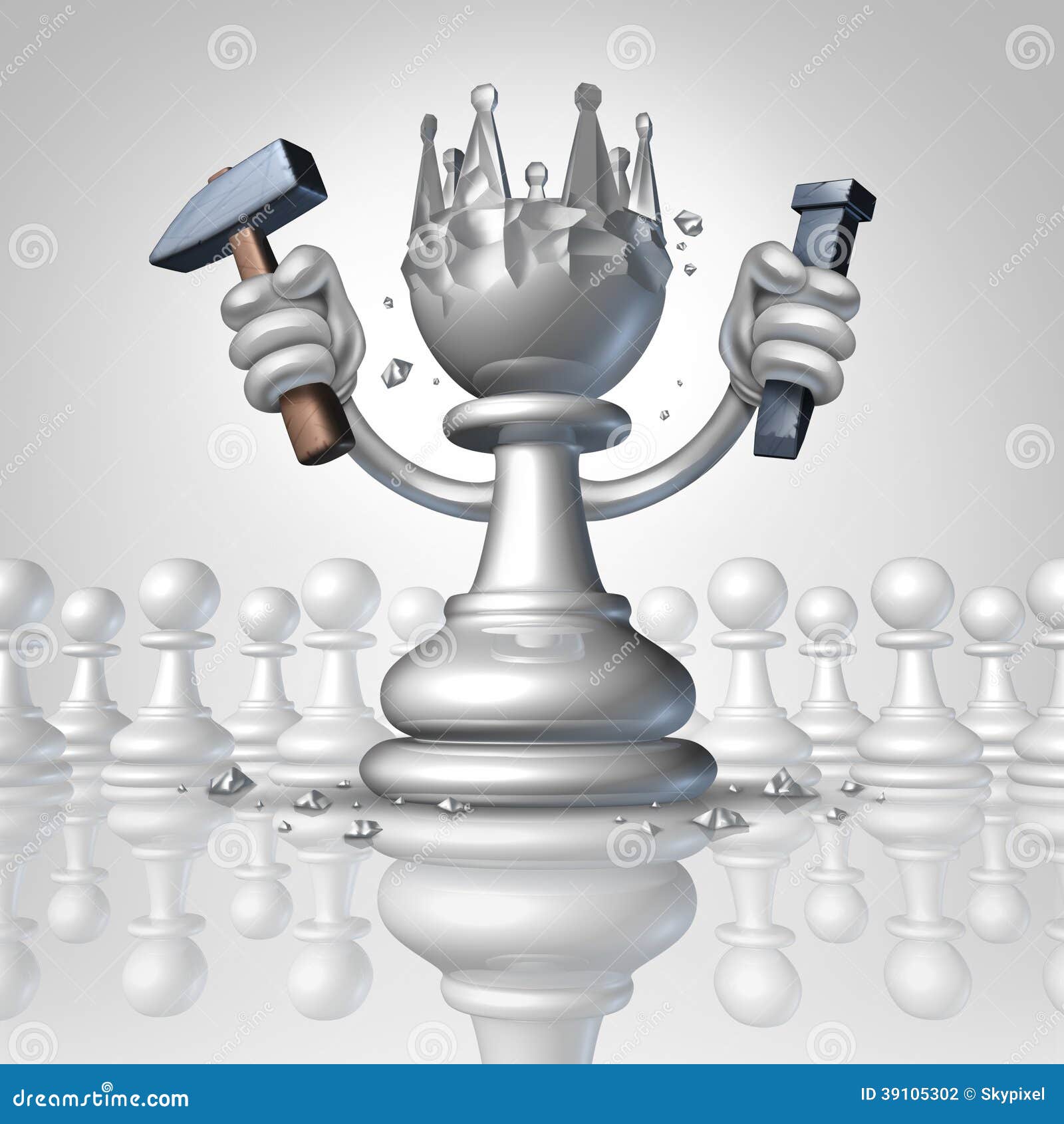 Hidden Potential, Chess Pawn with Crown