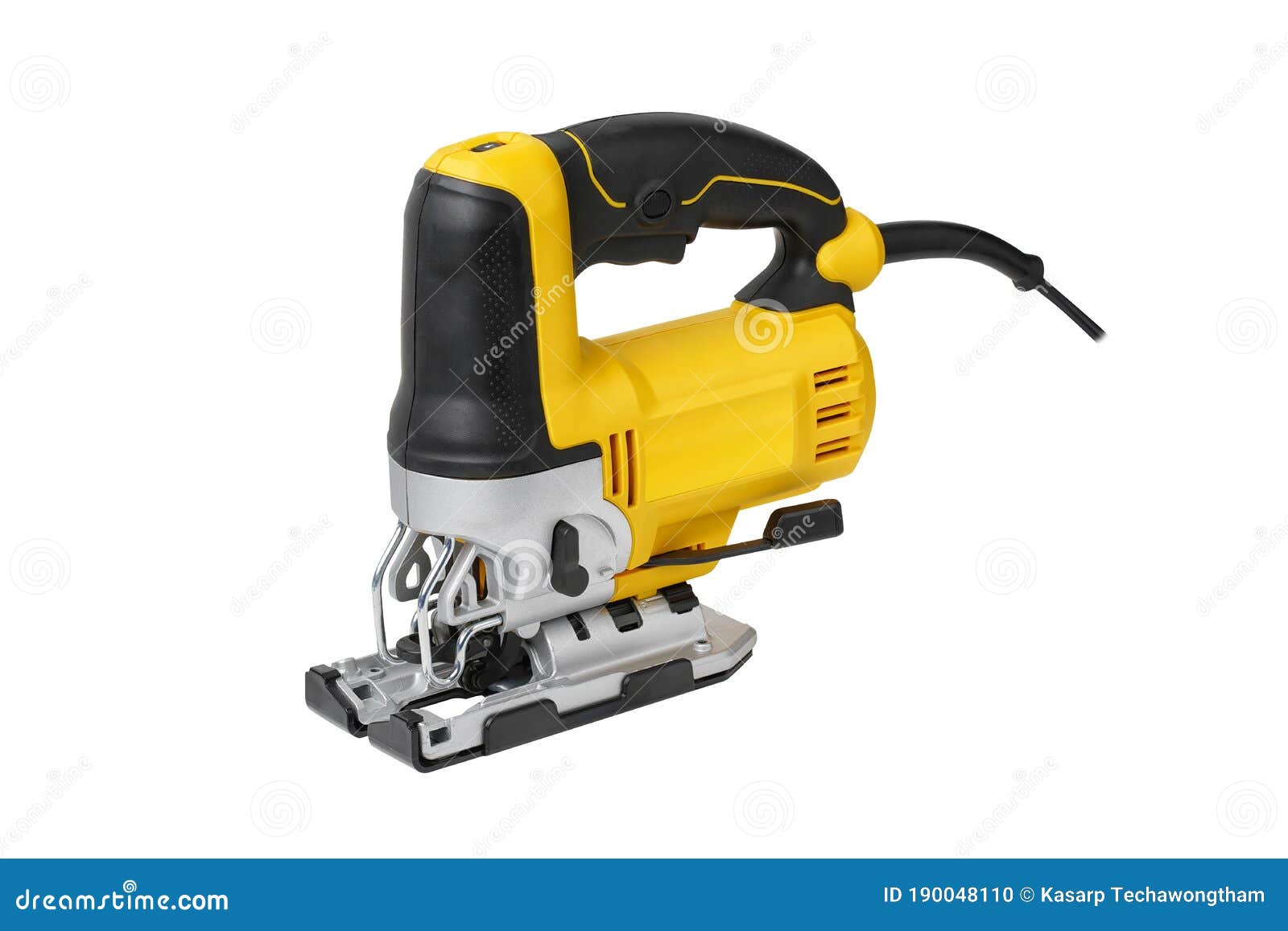 Power Tool .Electric Jig Saw Machine Isolated On White Background Stock