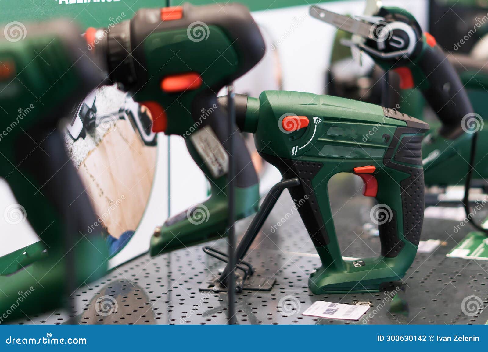 Power Tools, Drills and Hammers of Various Manufacturers are Sold in a