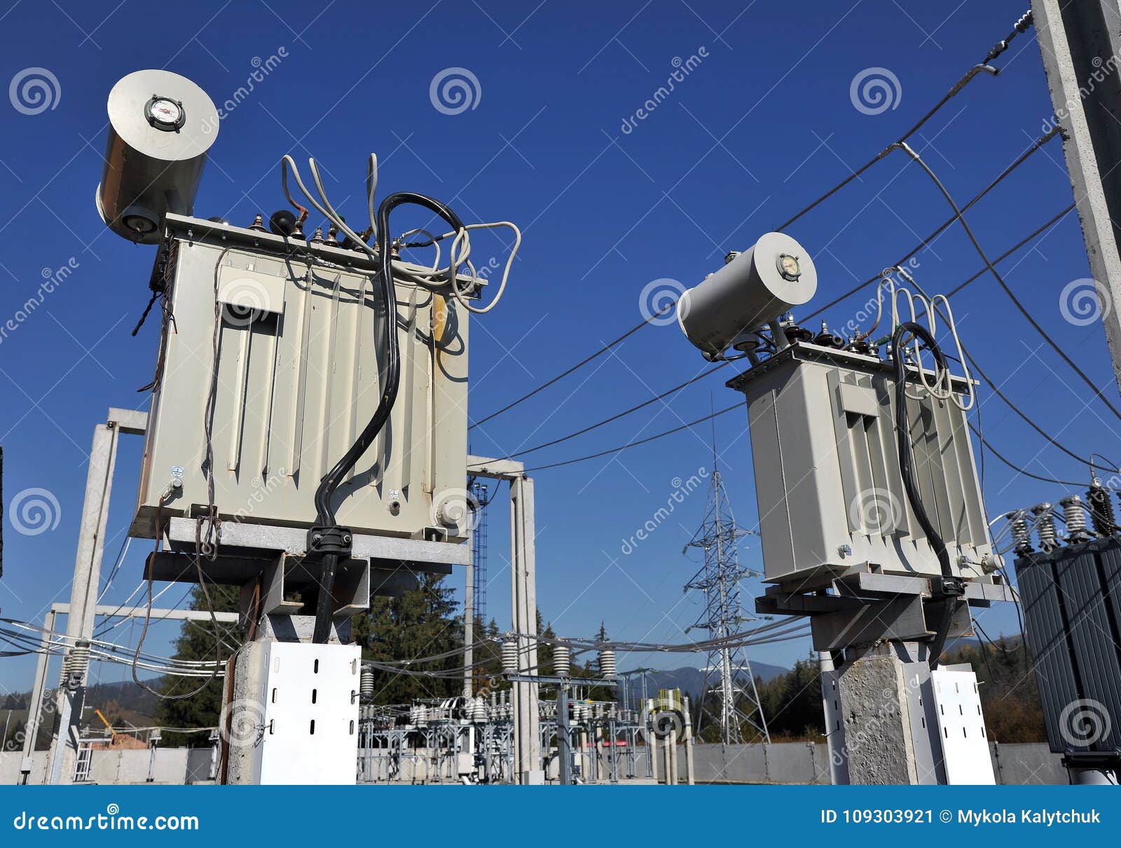Power Transformer in Power Plant Stock Image Image of closeup, clear