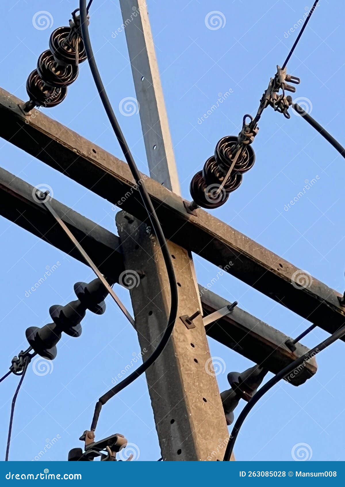 Power Transmission System, Electricity Cables Stock Photo Image of