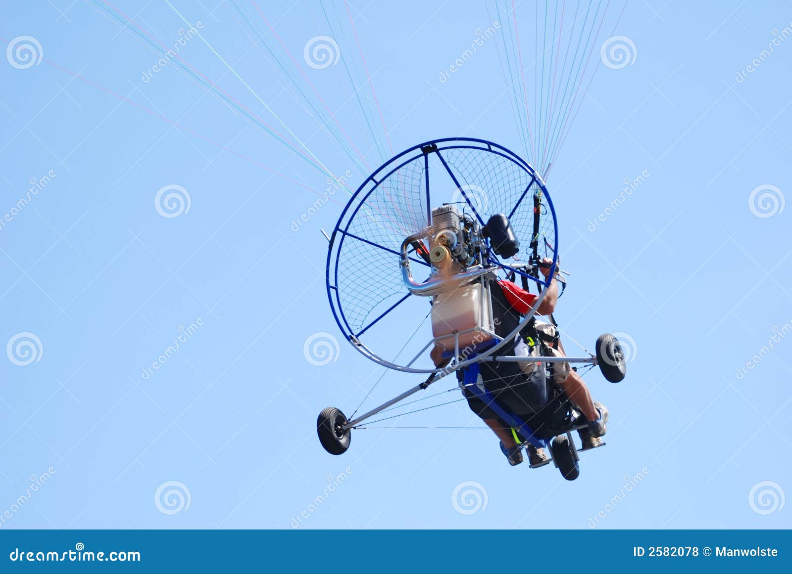 Powered Tandem Paraglider Rear Stock Photo Image of para, adventure