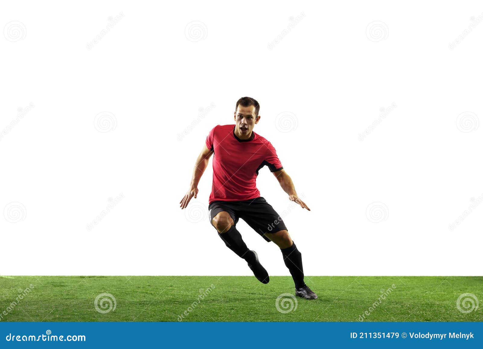 Soccer team or Football team players on white background - Young