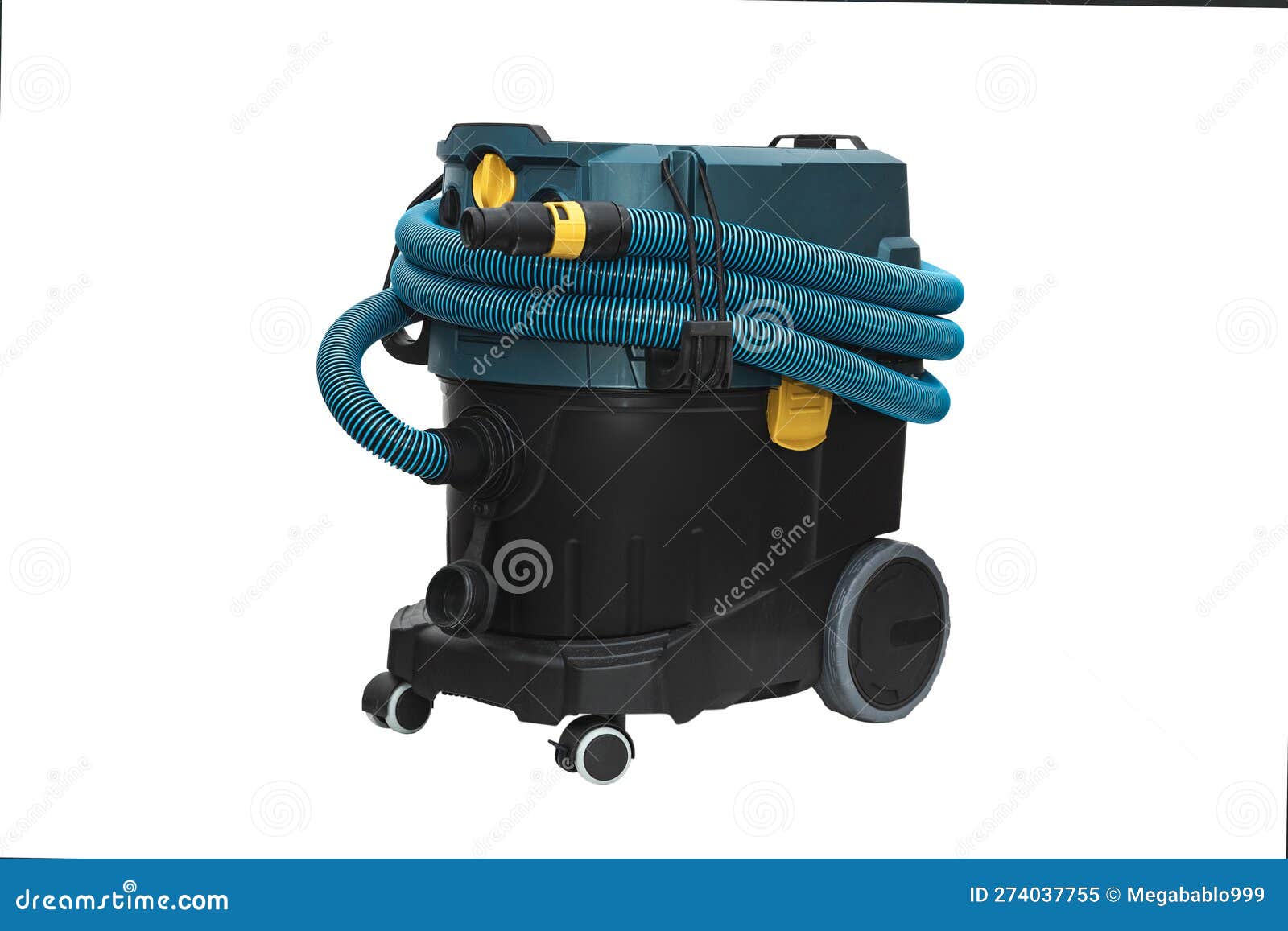 Powerful Industrial Vacuum Cleaner Isolated on White Stock Image