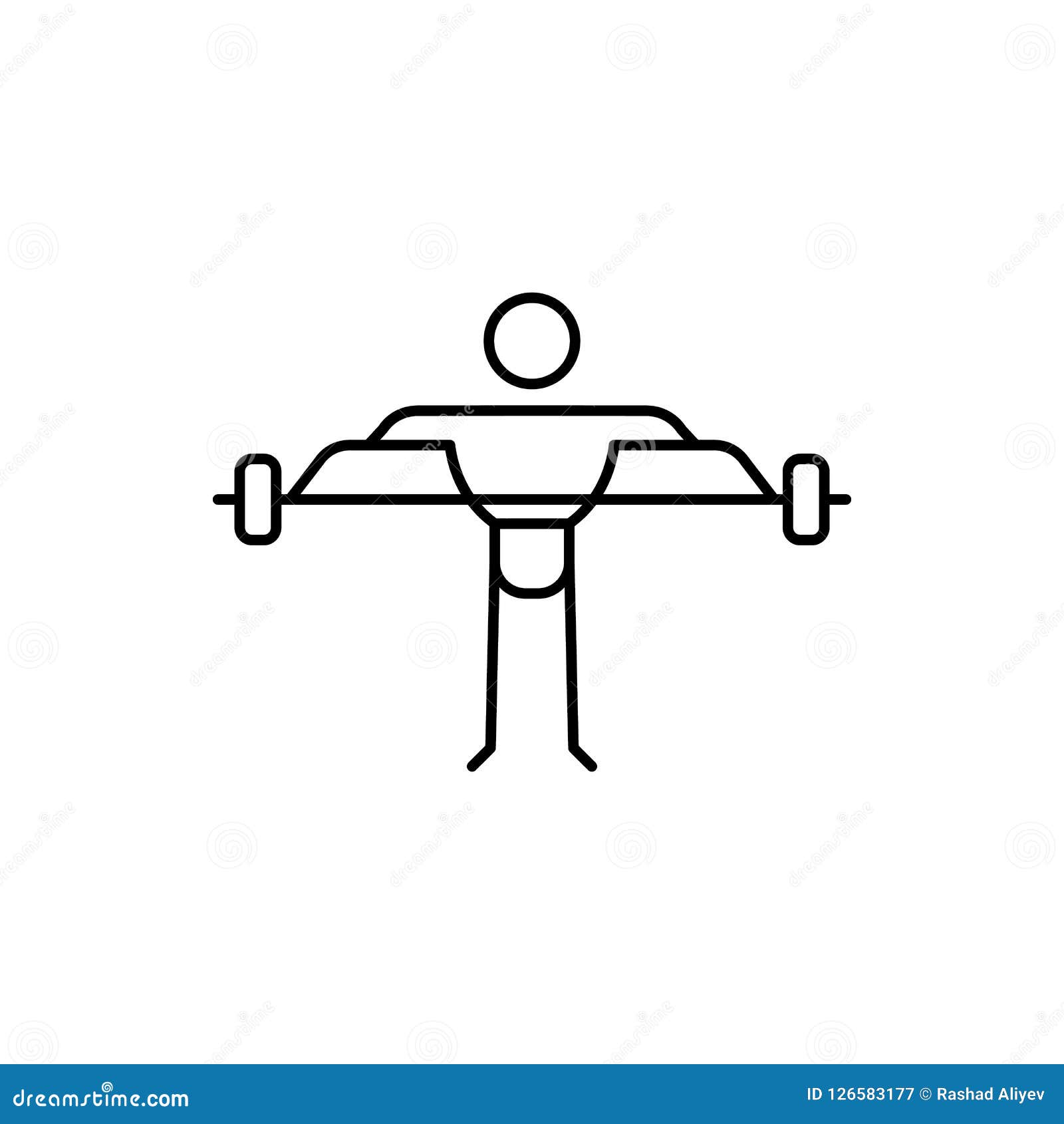 Powerlifter Icon. Element Of Human Hobbies Icon For Mobile Concept And