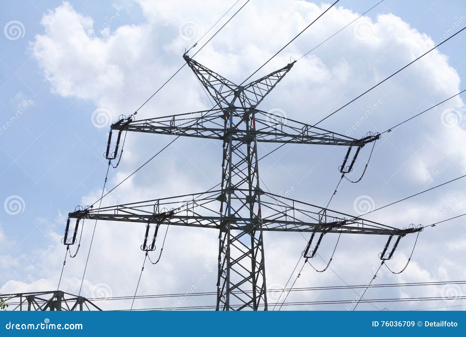 Powerline stock image. Image of line, landline, poles 76036709