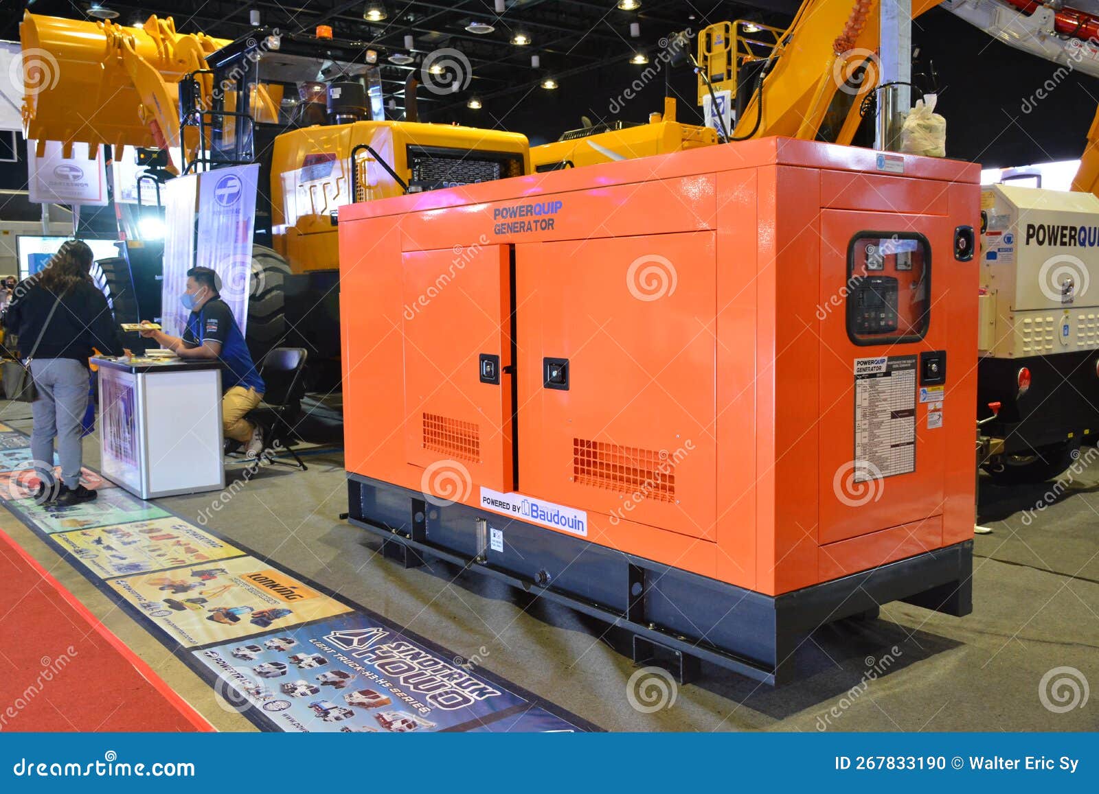 Powerquip Generator at Philconstruct in Pasay, Philippines Editorial