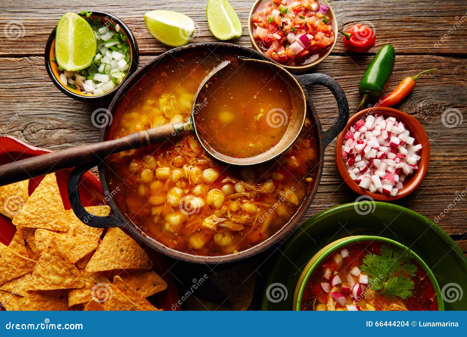 Pozole with Mote Big Corn Stew from Mexico Stock Photo Image of chili, ethnic 66444204