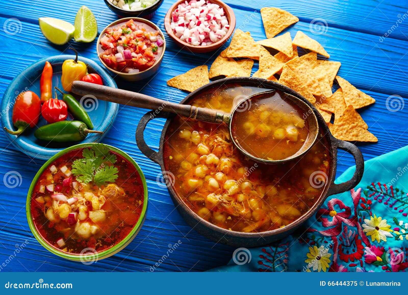 pozole with mote big corn stew from mexico