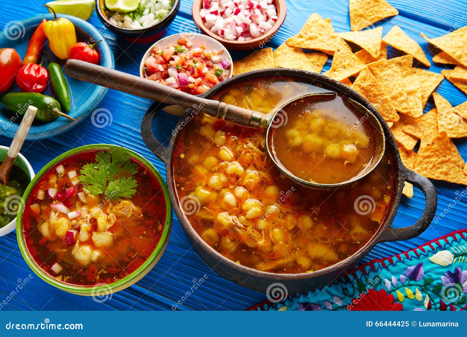 pozole with mote big corn stew from mexico