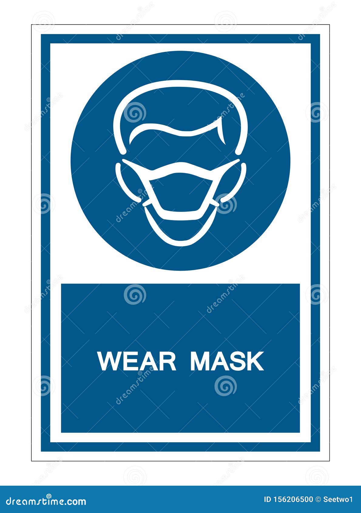 PPE Icon.Wear Mask Symbol Sign Isolate on White Background,Vector Illustration EPS Stock Vector