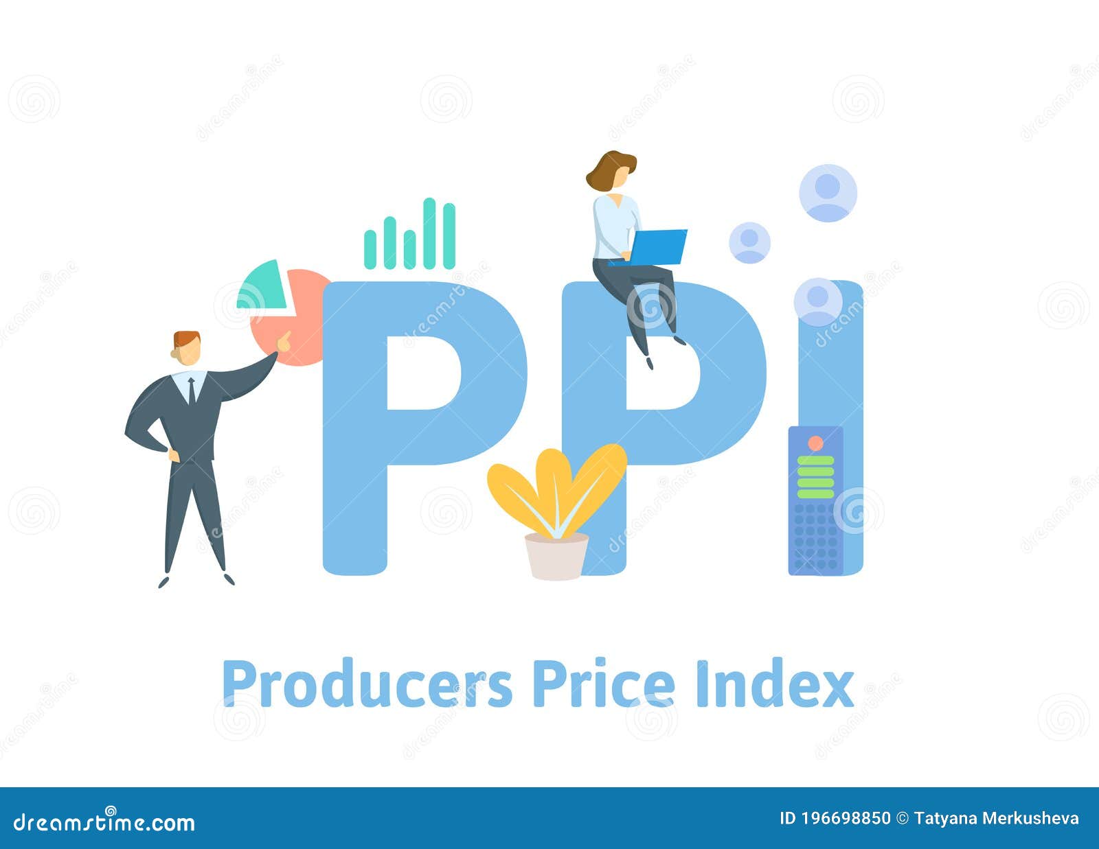 PPI, Producers Price Index. Concept With Keywords, People And Icons ...