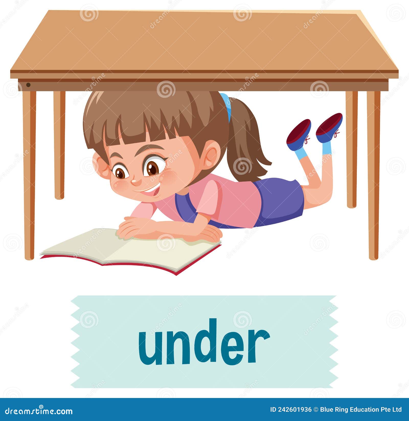 les enfants enfant table dessin animé vecteur illustration