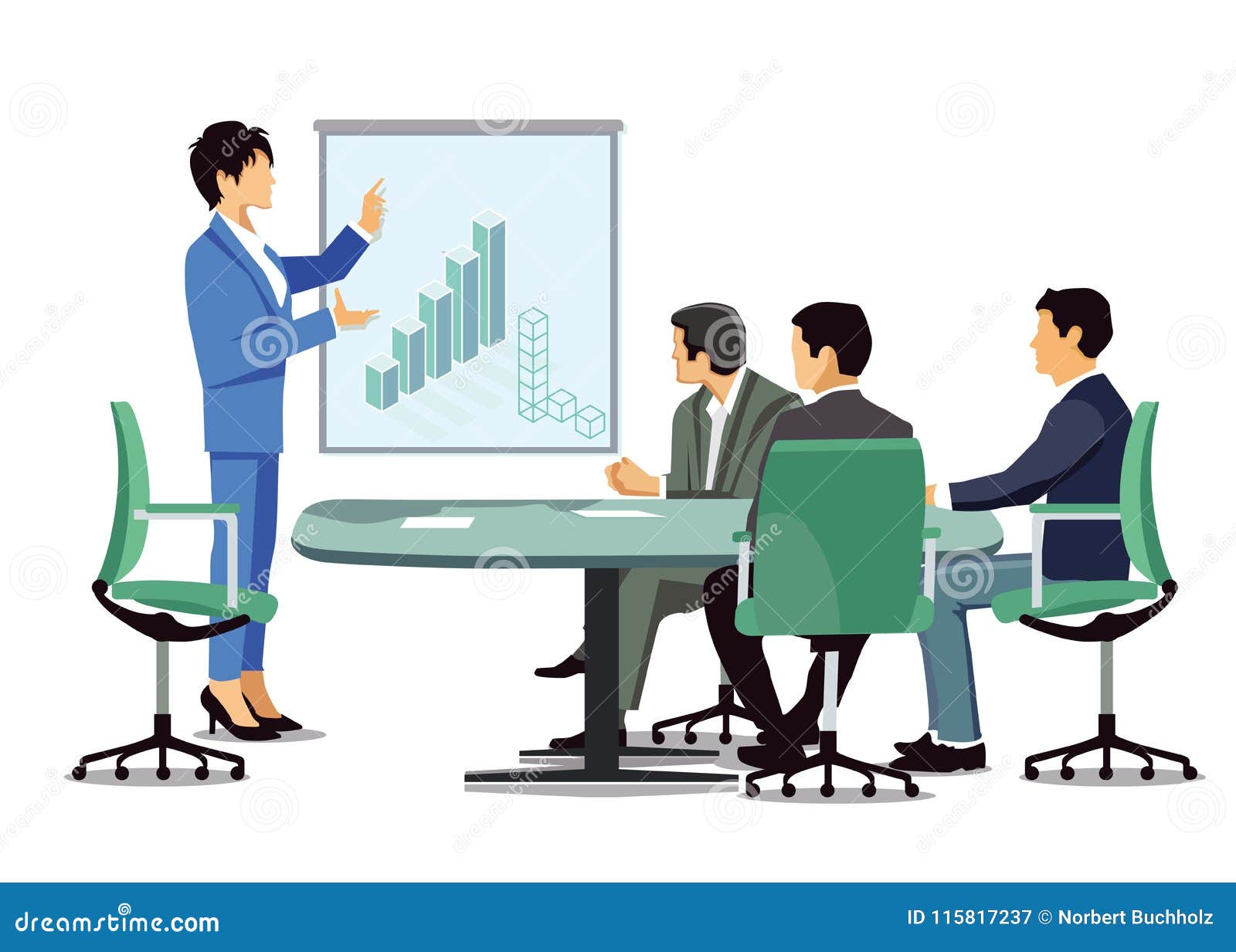 Presentation De Reunion D Affaires Illustration De Vecteur Illustration Du Entreprise Transmission