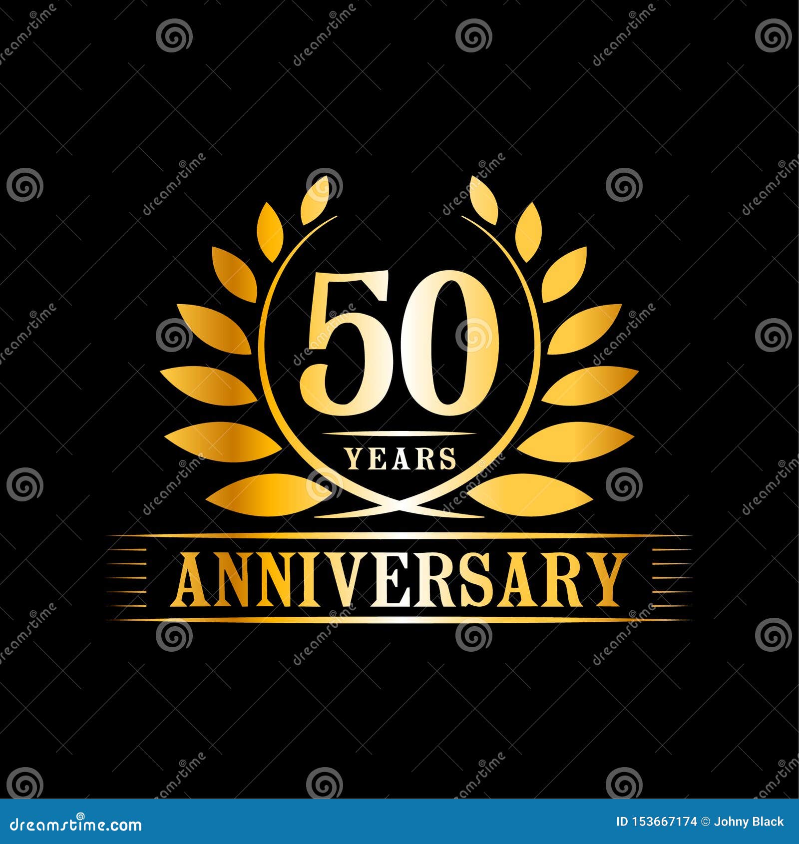 50 years anniversary celebration logo. 50th anniversary luxury  template.  and .