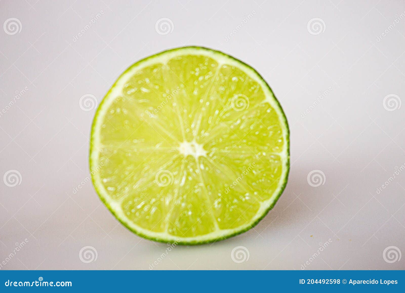 lime on a white