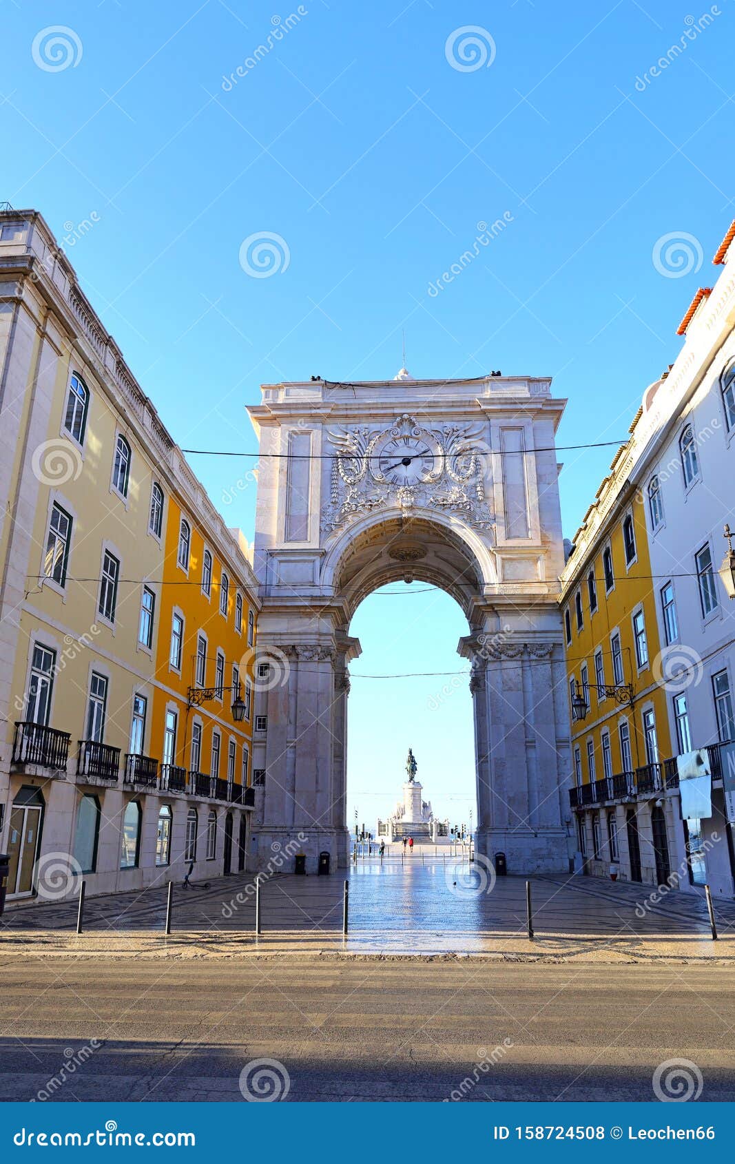 the praca do comercio the famous commerce square in lisbon, portugal