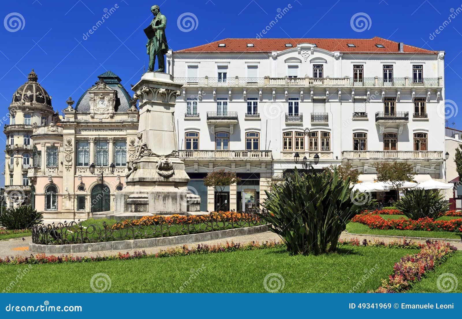 praca do comercio, popilar square in coimbra,portugal.