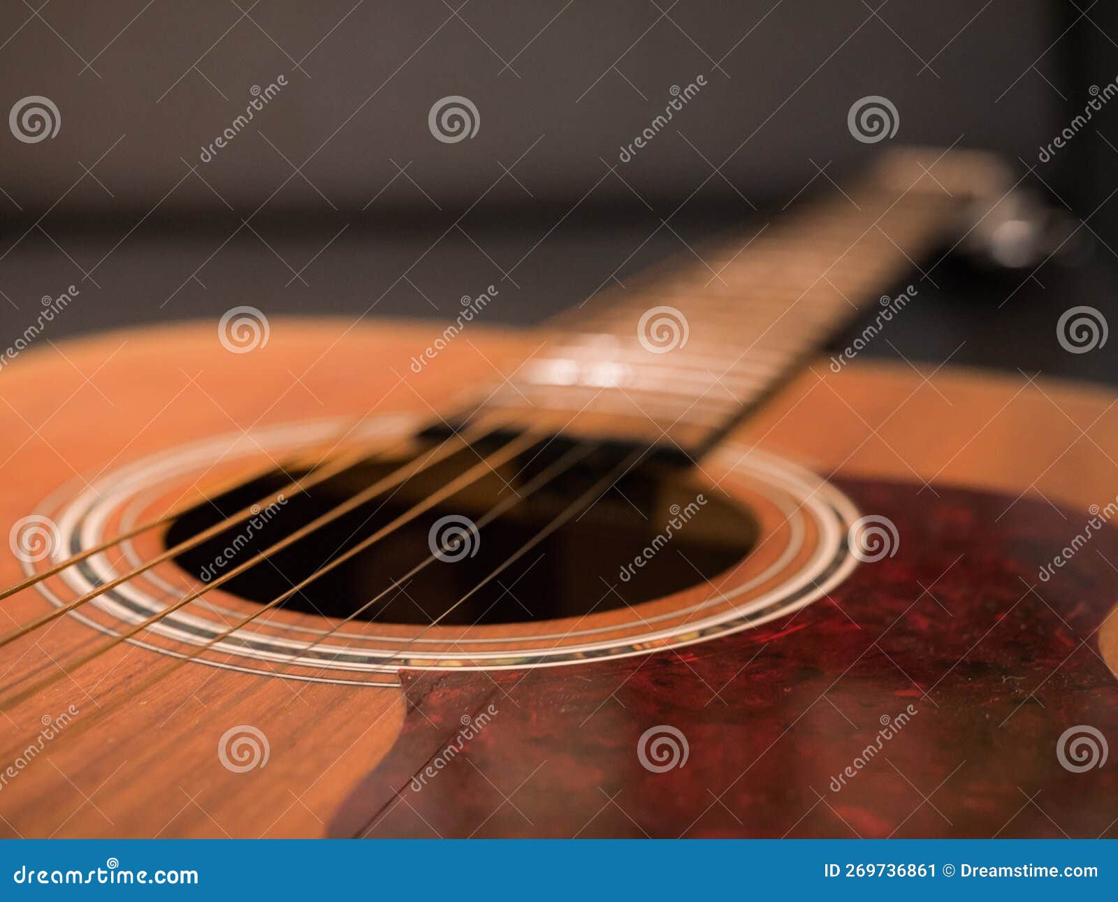 Practice Playing the Acoustic Guitar. Hands Playing Guitar and Picking Chords Stock Image