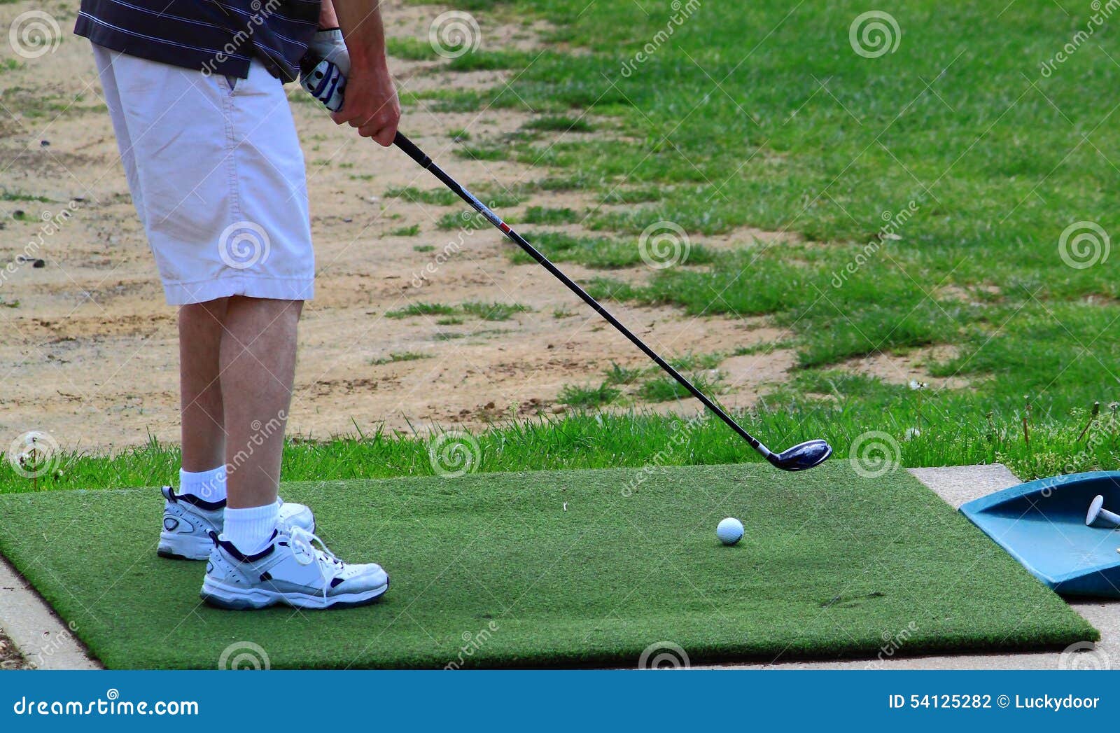 Practicing Golf Driving Range Stock Photo Image of golfer, launching