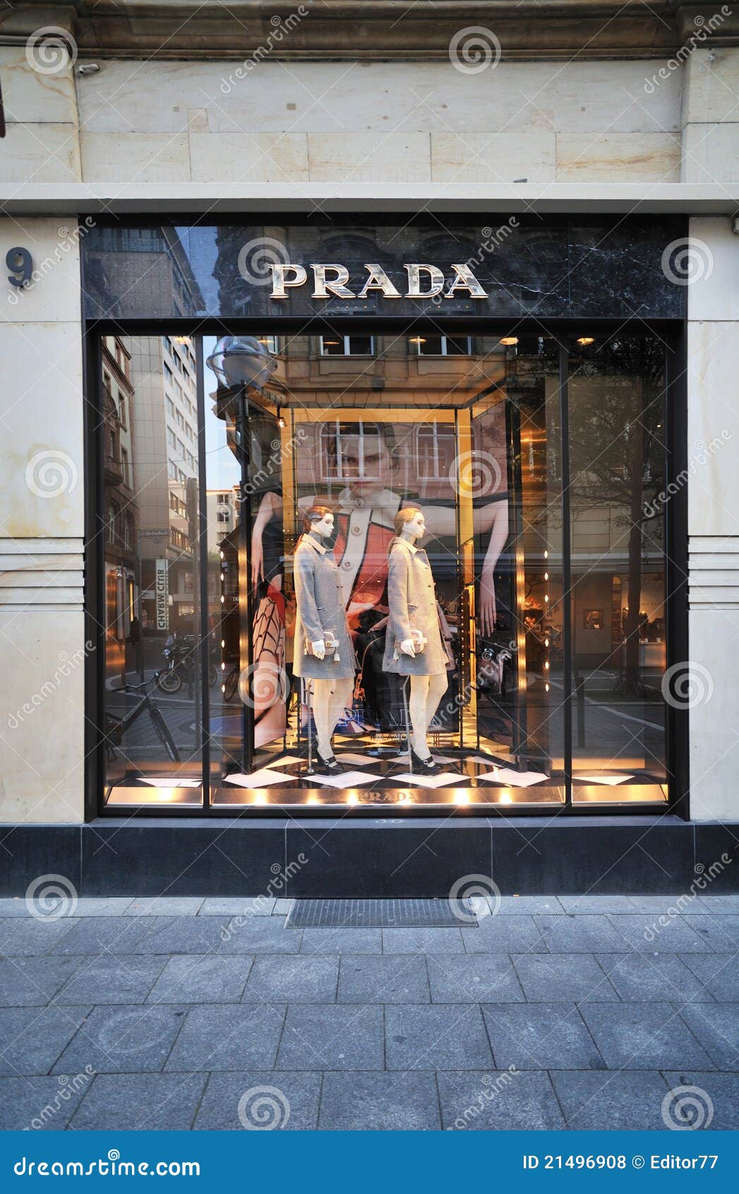 Prada fashion store editorial stock photo. Image of sensation 21496908
