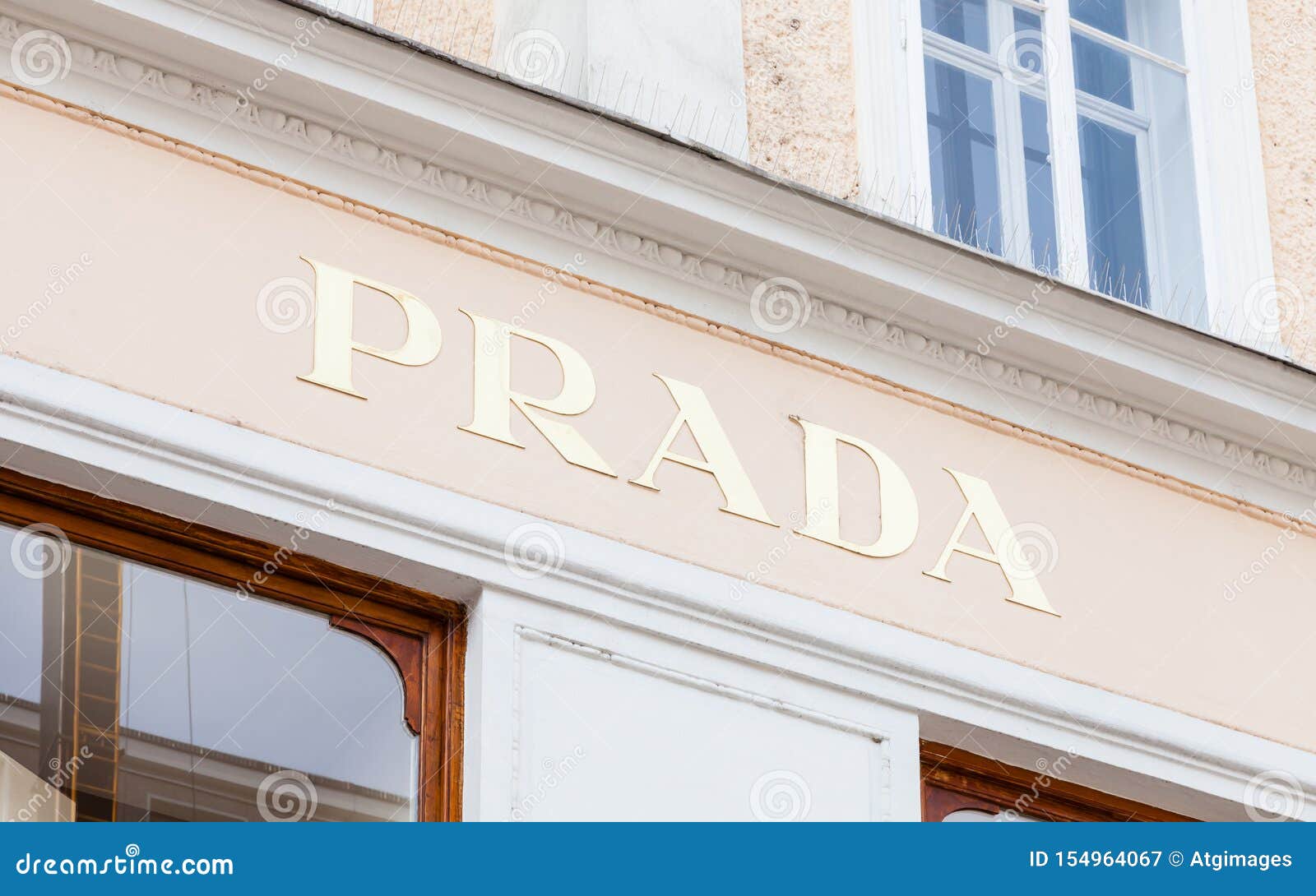 The Prada Nameplate Outside a Shop Editorial Photography - Image of color,  front: 154964067