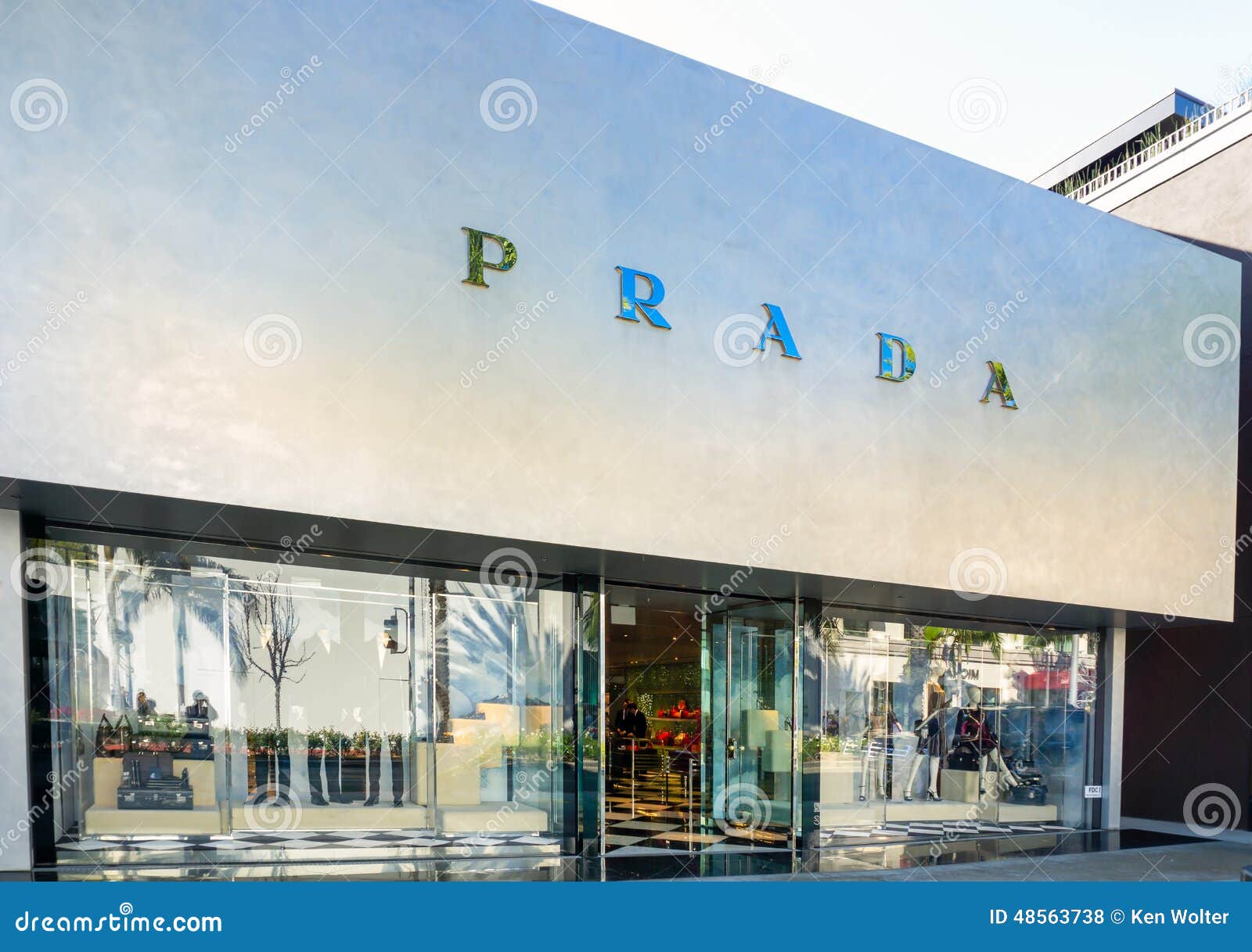 Prada Retail Store Exteior editorial stock photo. Image of opulence -  48563738