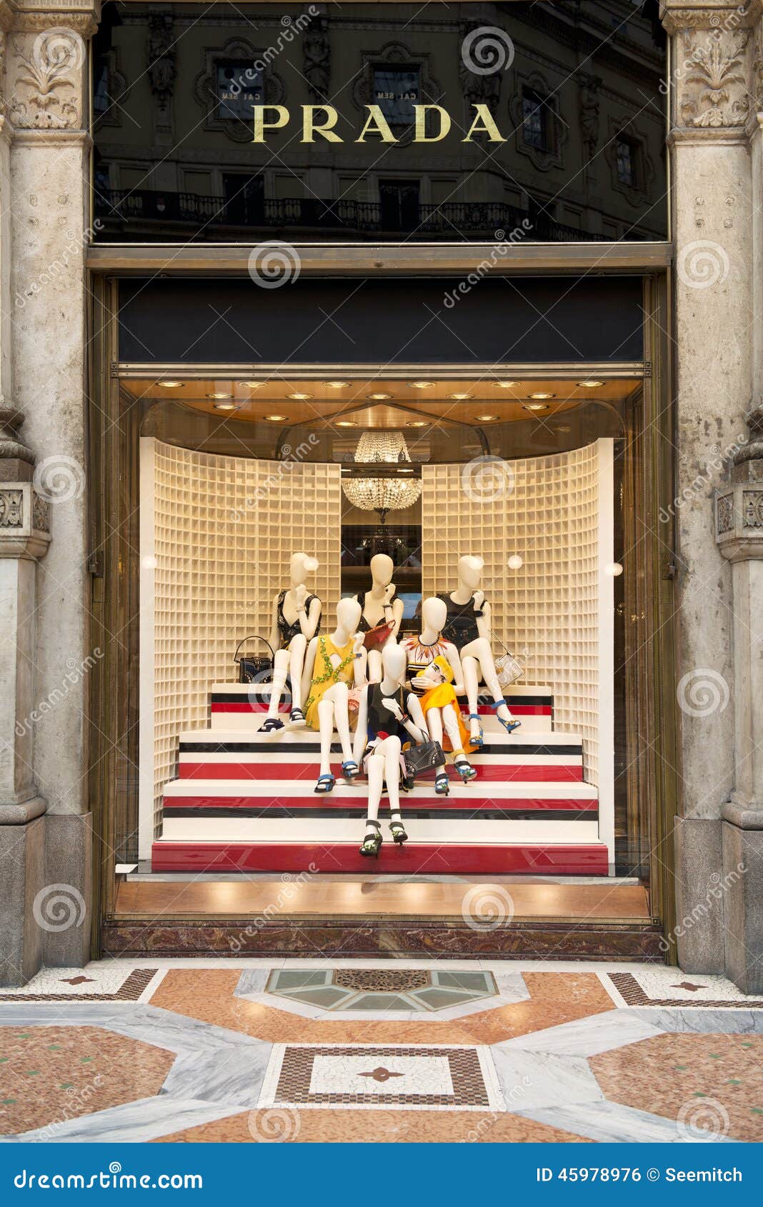 Prada store in Milan editorial photo. Image of black - 45978976