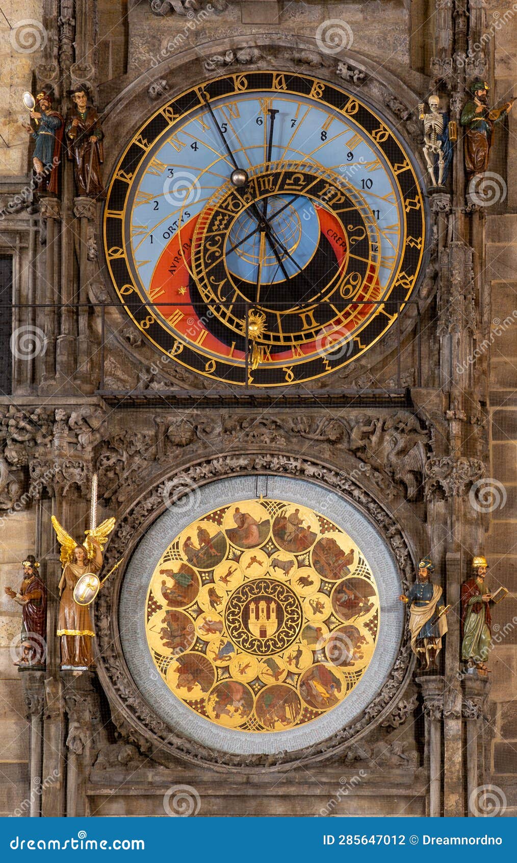 Prague Astronomical Clock, Prague, Czech Republic Stock Photo Image