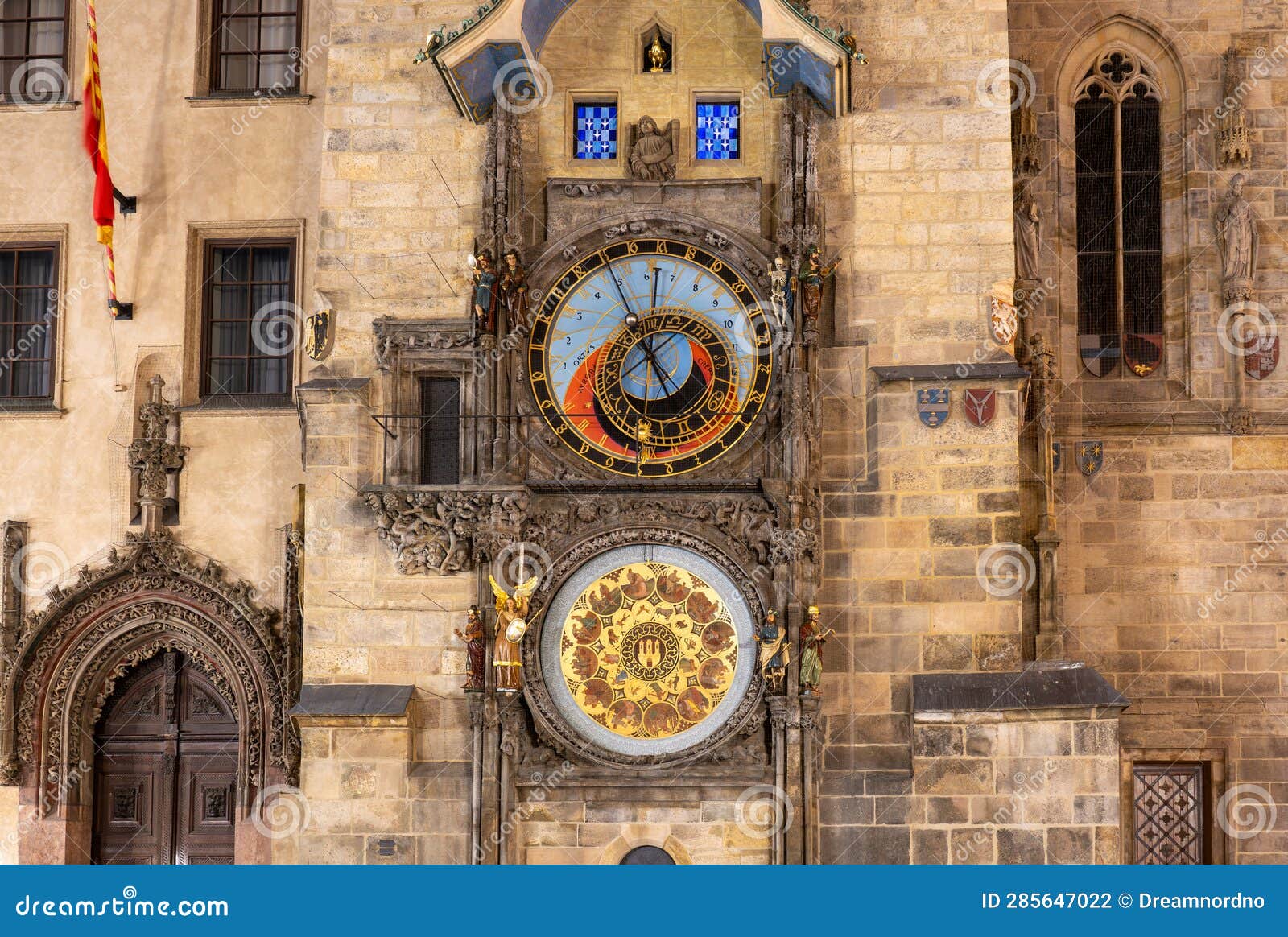 Prague Astronomical Clock, Prague, Czech Republic Stock Photo Image