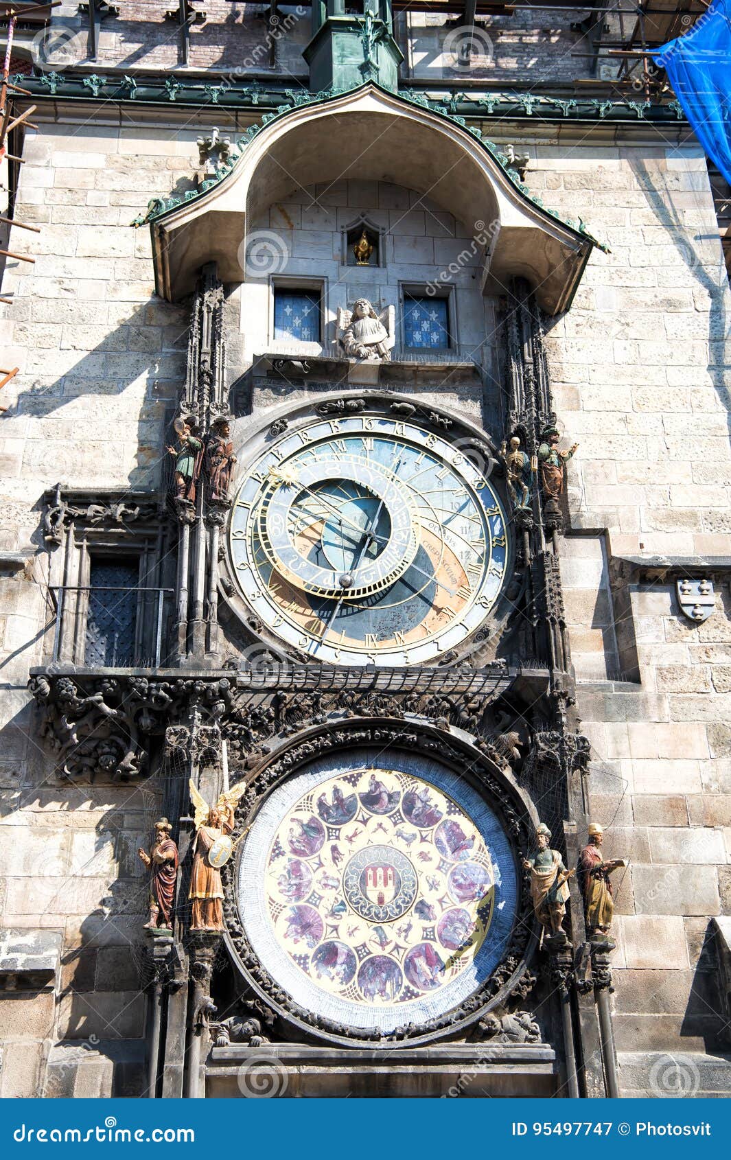 Prague Astronomical Clock in the Old Town of Prague Stock Image Image