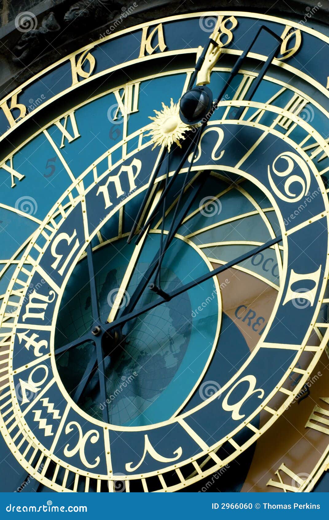 Prague Clock stock photo. Image of hours, landmark, europe 2966060