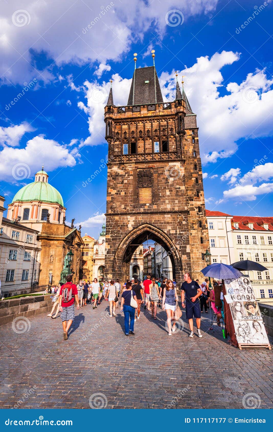 Prague Czech Republic Charles Bridge Editorial