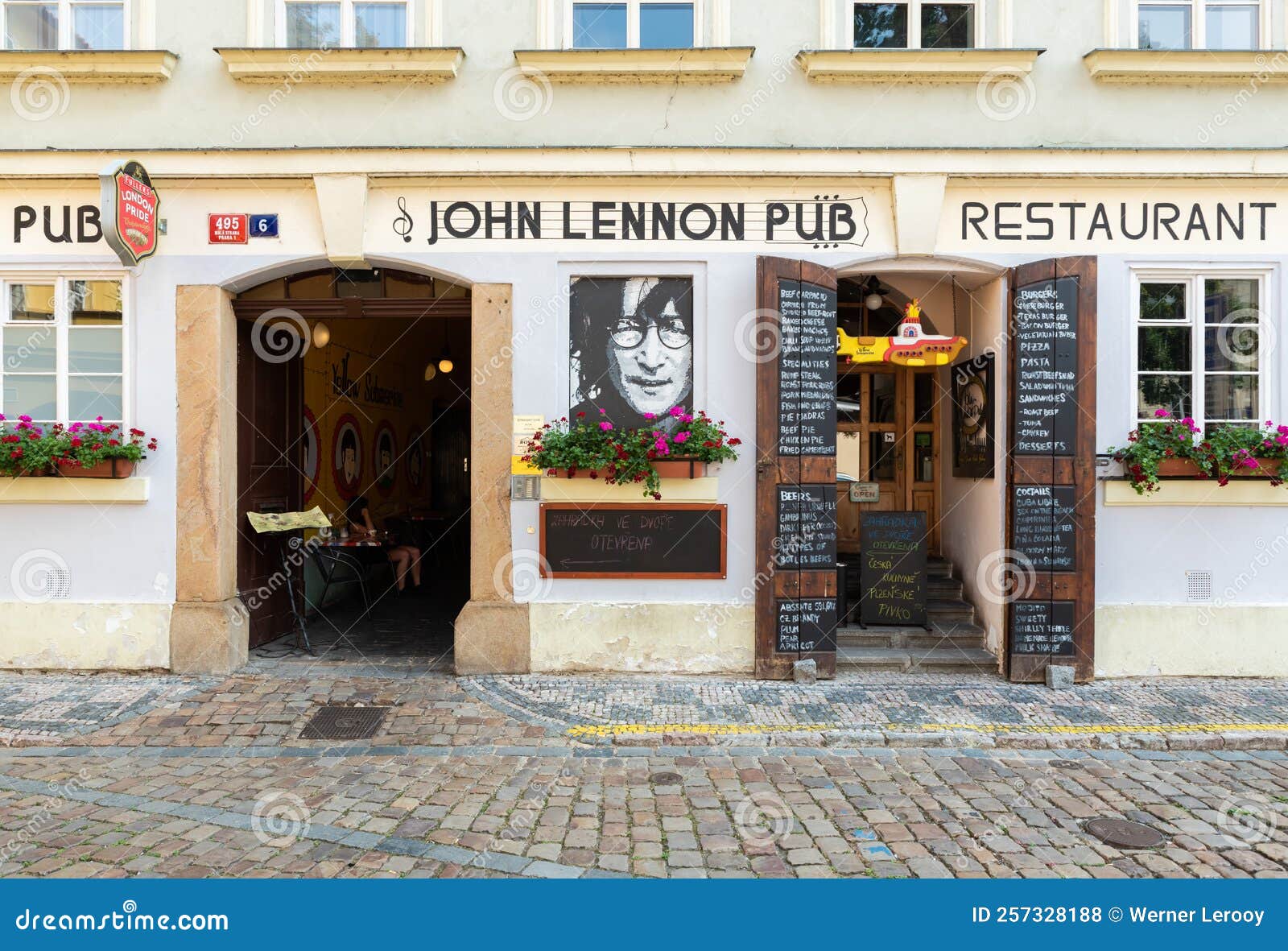 Prague Czech Republic the John Lennon Pub and Restaurant Editorial