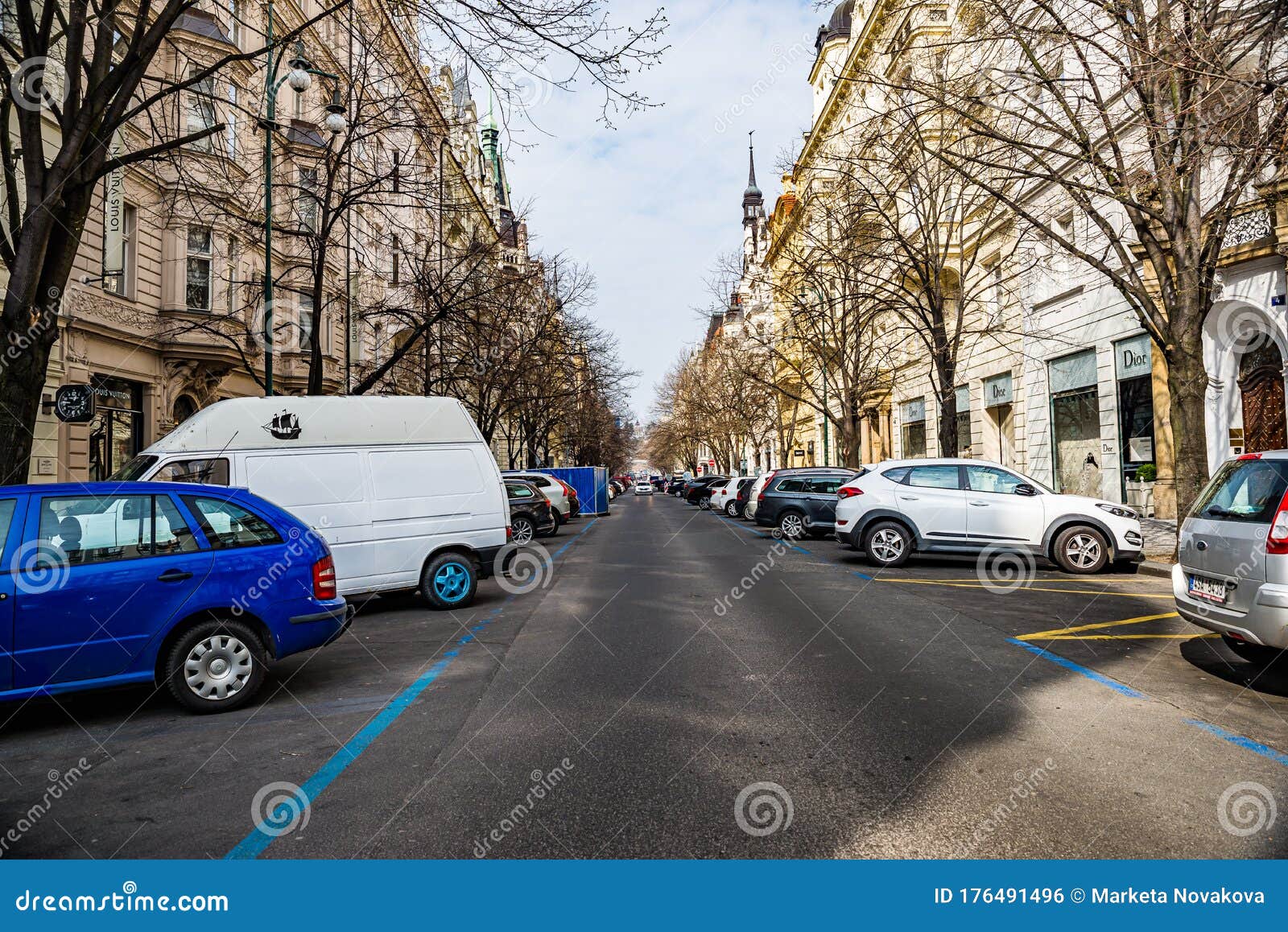 Prague, Czech Republic - March 19, 2020. Most Expensive Street Parizska  with Exclusive Shops without People during Coronavirus Cri Editorial Photo  - Image of news, crisis: 176491496